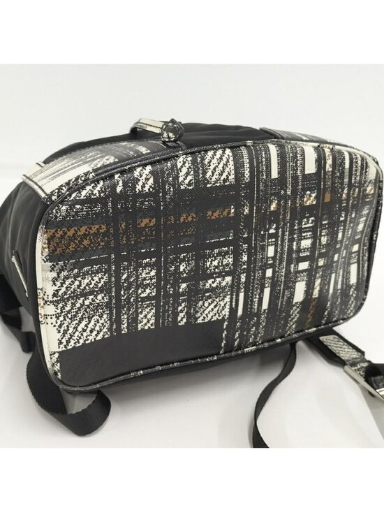 Prada Tessuto Backpack Check Nylon Black main image 5